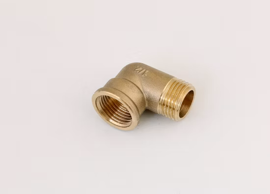 Raccordo per rubinetto sanitario con raccordo a gomito per tubo in ottone OEM di fabbrica per acqua