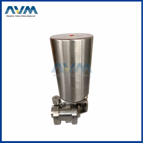 Valvola a farfalla saldata con valvola di miscelazione manuale sanitaria Ss 316L